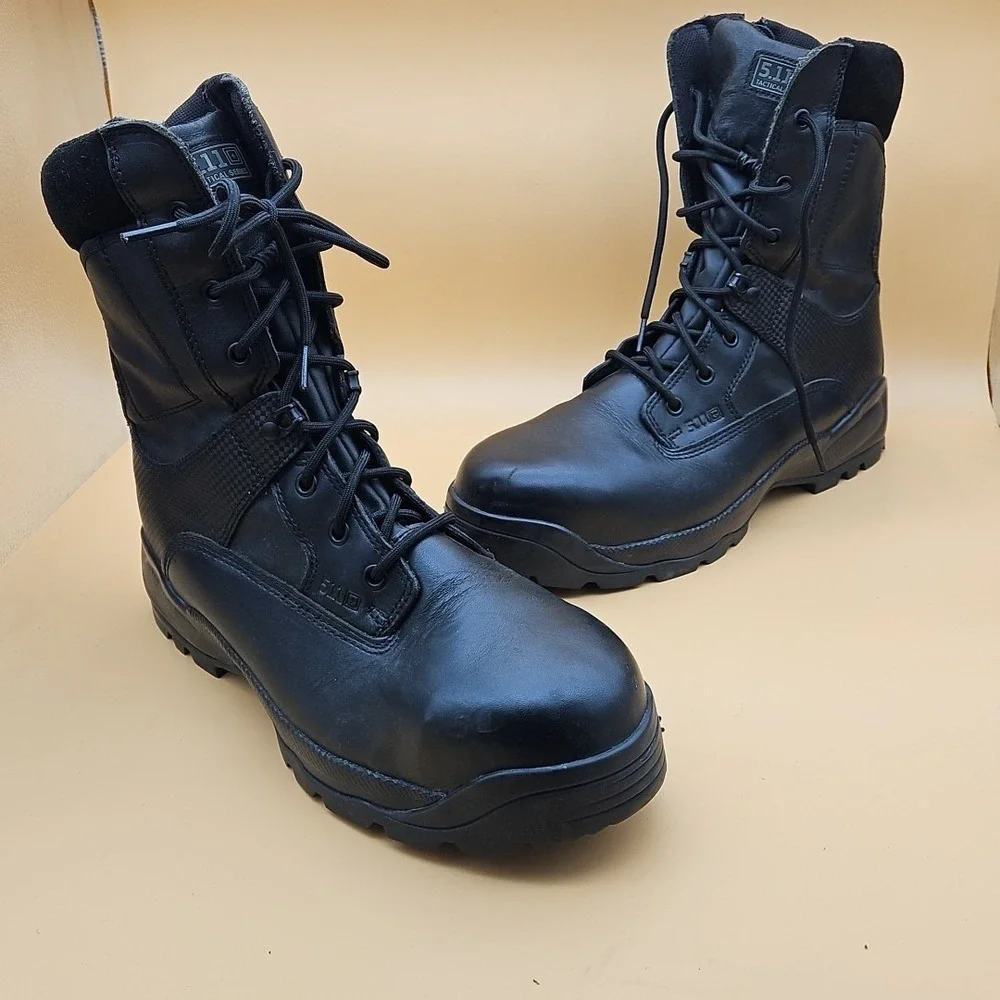 5.11 Tactical Boots ATAC 8" Station Composite Toe Men's Size 13 Black Shoes - Picture 5 of 11